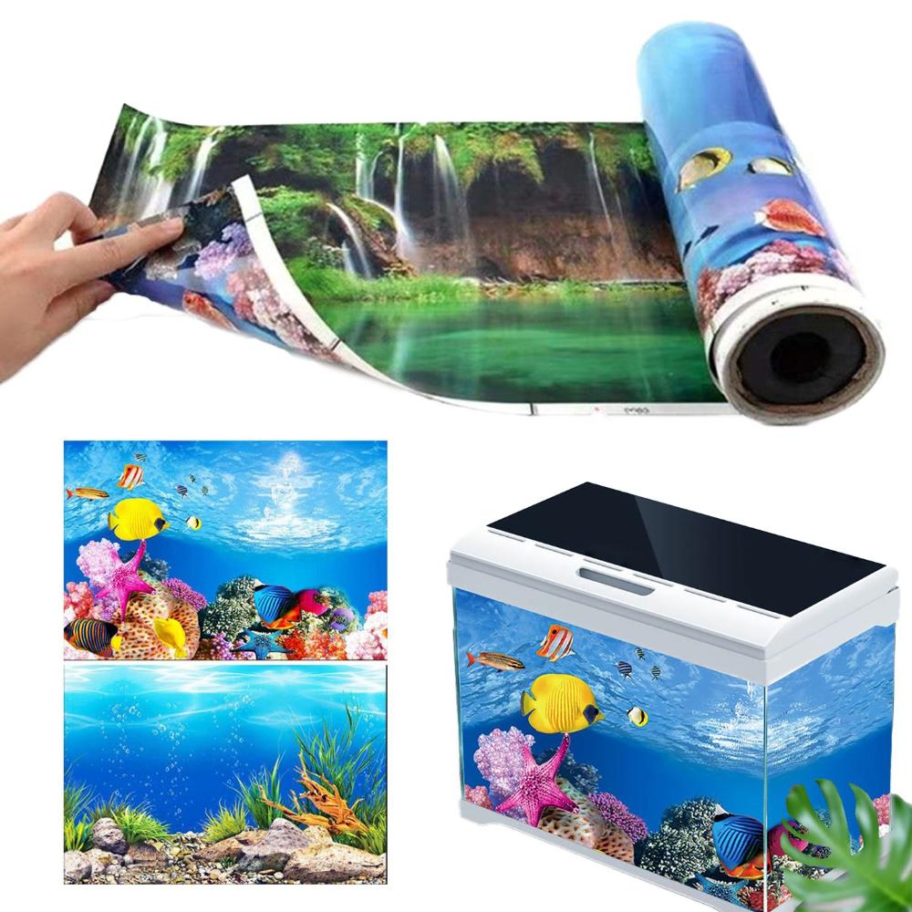Background Film 3D - 3D 1 pcs Duble-sided for Fish