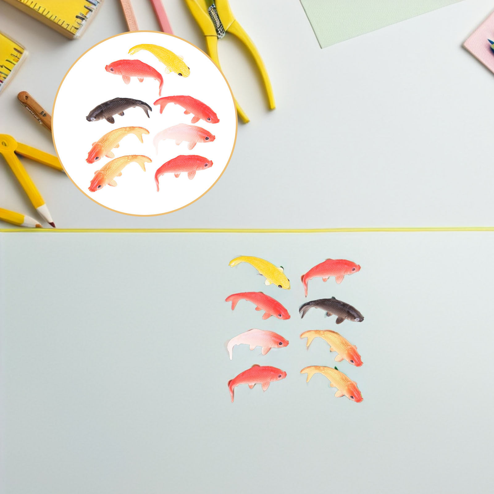 Aquarium Fish House - 8Pcs Compact Fancy Carp Mini Fish