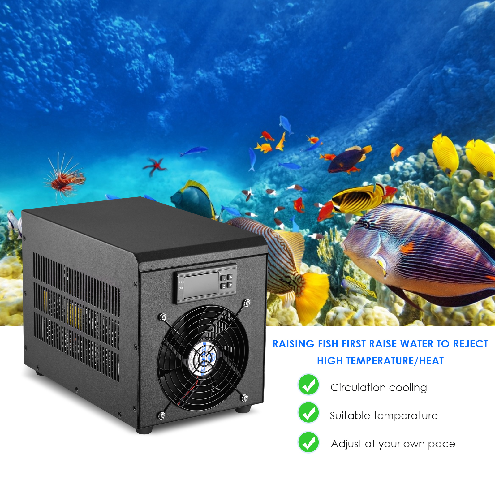 180W Aquarium Water Chiller 55 - Aquarium Heater Submersible のレビューと価格
