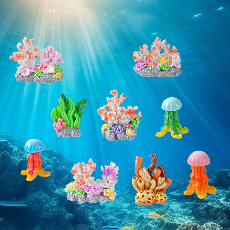 Mini Resin Fish Tank Accessori - Aquarium Fish Cartoon のレビューと価格