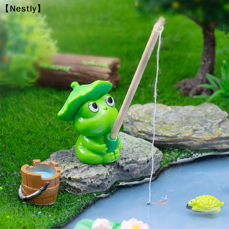 Fishing Frog Panda Figurines O - Aquarium Fish Cartoon のレビューと価格