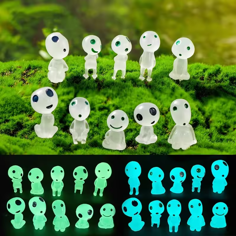 10Pcs Mini Kodama Luminous Elv - Aquarium Fish Cartoon のレビューと価格