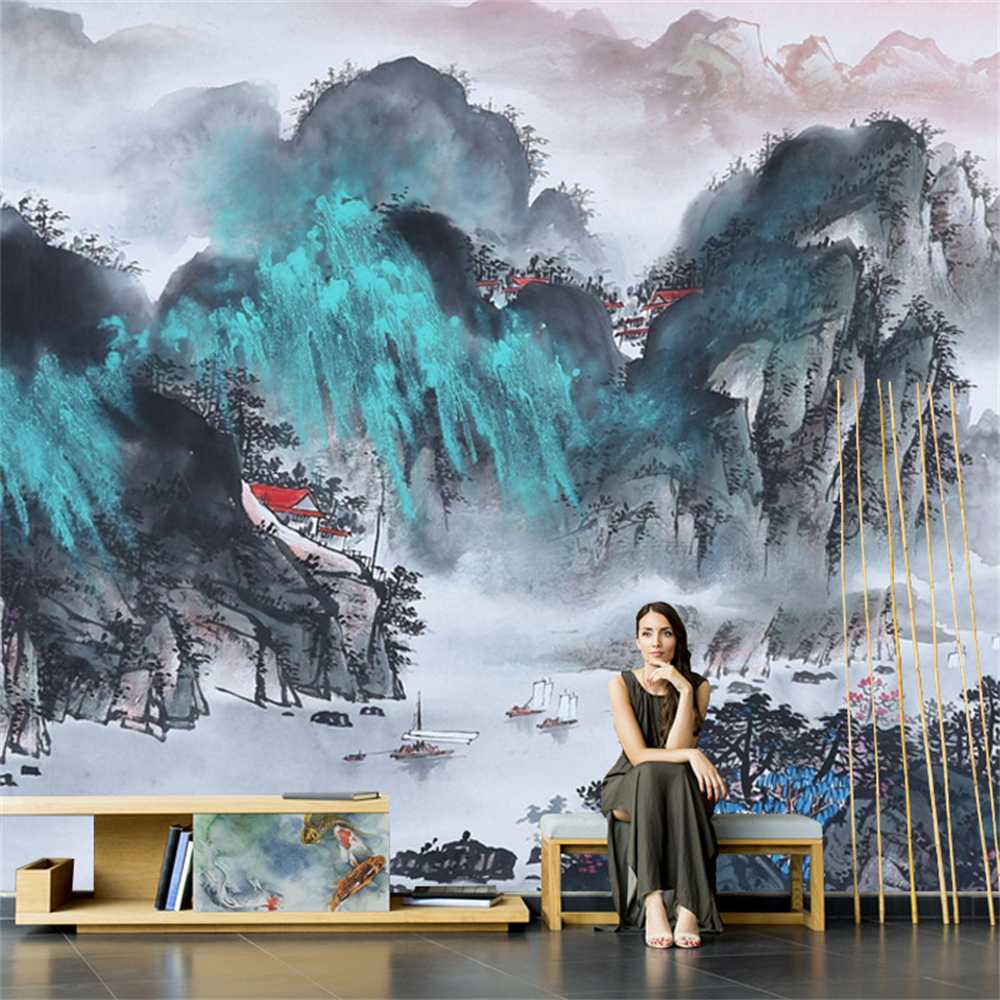 Chinese wallpapers for living  - Background Film 3D のレビューと価格