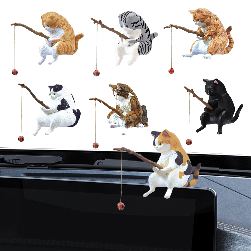 Cute Fishing Cat Figure Fish L - Aquarium Fish Cartoon のレビューと価格
