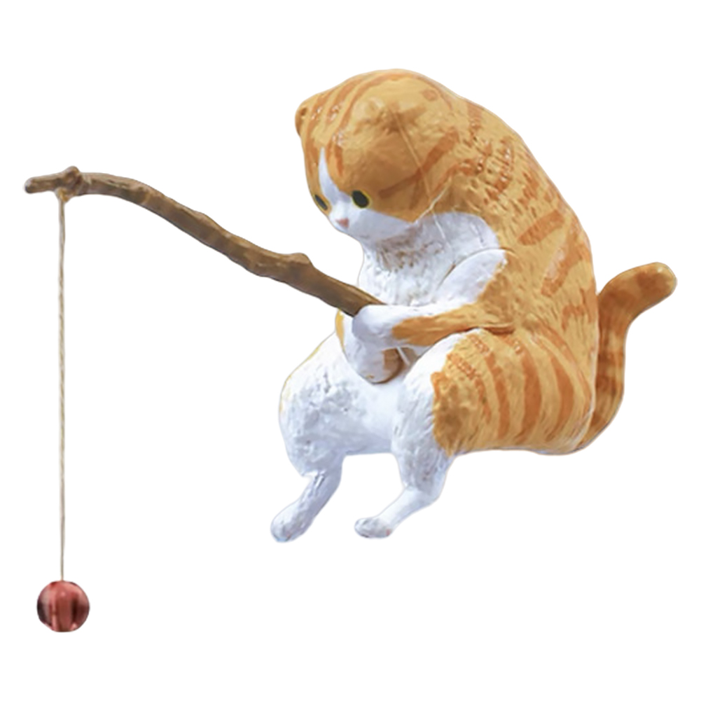 Cute Fishing Cat Figure Fish L - Aquarium Fish Cartoon のレビューと価格
