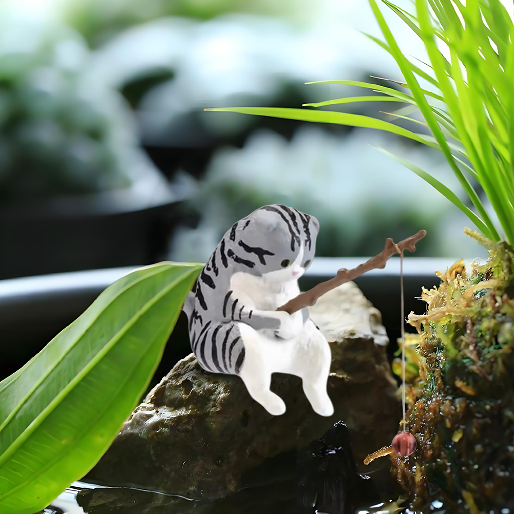 Cute Fishing Cat Figure Fish L - Aquarium Fish Cartoon のレビューと価格