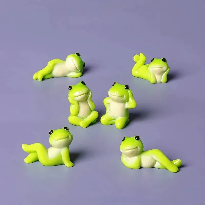 6pcs Cartoon Mini Funny Frog F - Aquarium Fish Cartoon のレビューと価格