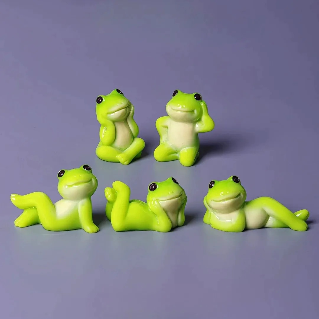 6pcs Cartoon Mini Funny Frog F - Aquarium Fish Cartoon のレビューと価格