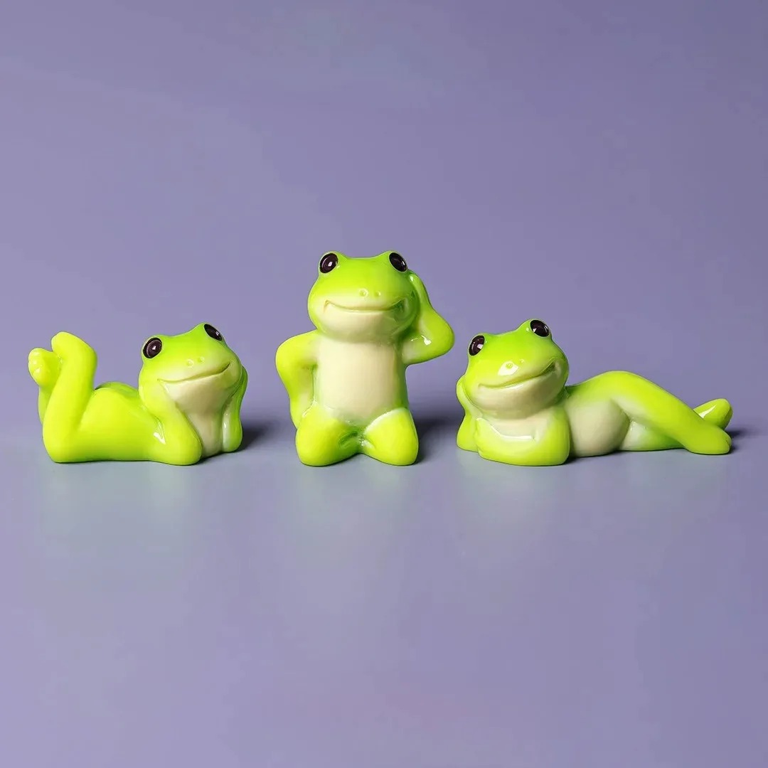 6pcs Cartoon Mini Funny Frog F - Aquarium Fish Cartoon のレビューと価格