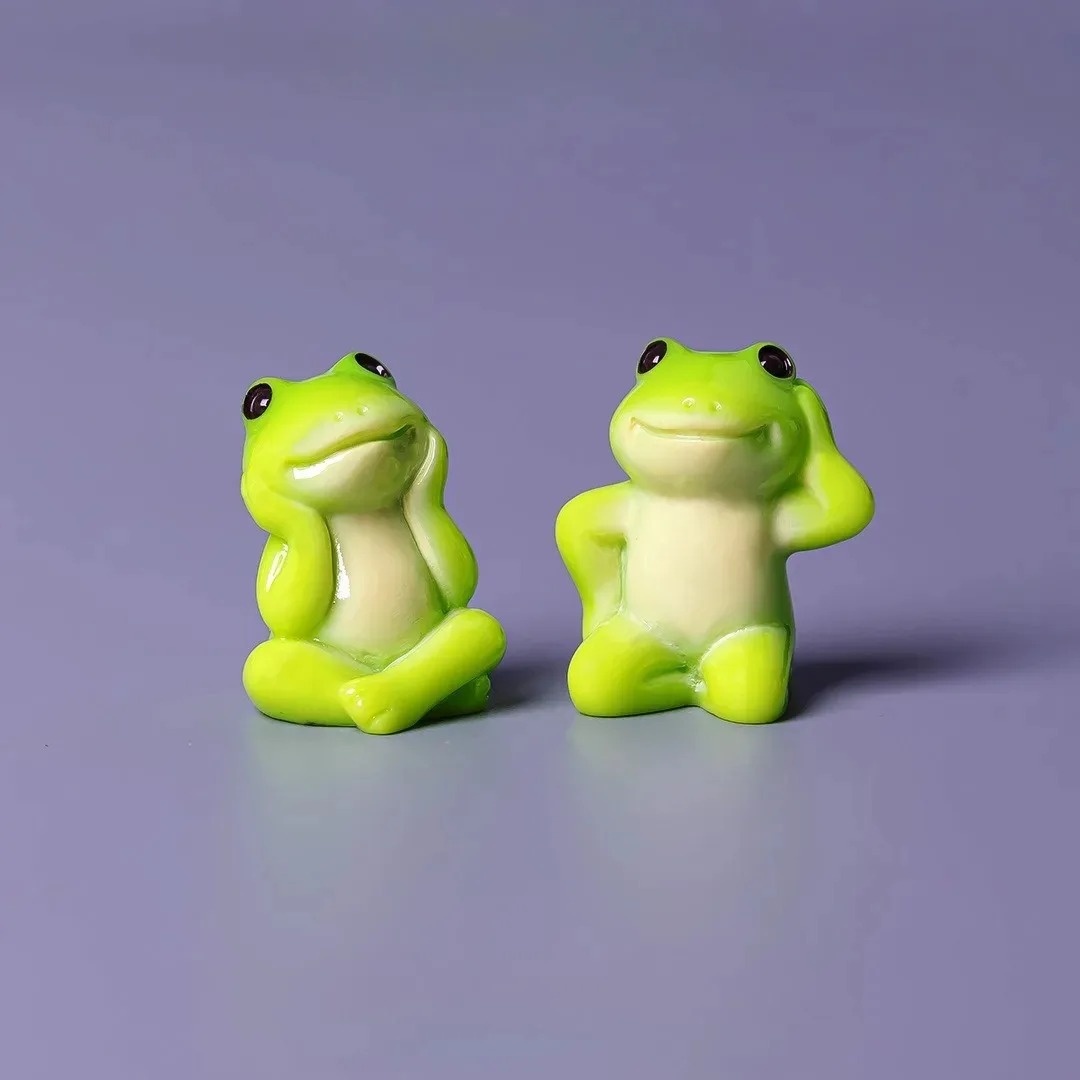 6pcs Cartoon Mini Funny Frog F - Aquarium Fish Cartoon のレビューと価格
