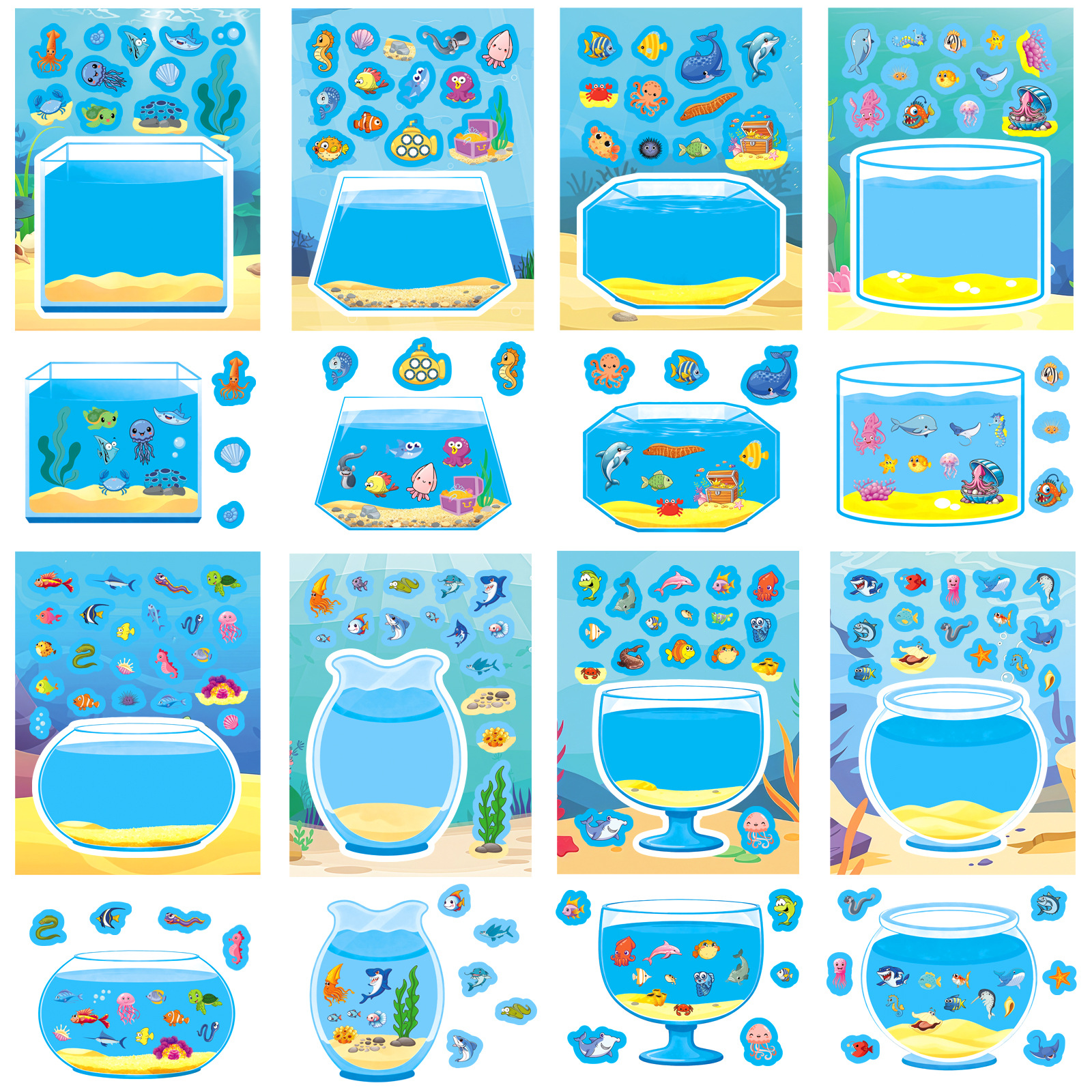 8Sheets Funny Cartoon Lucky Fi - Aquarium Fish Cartoon のレビューと価格