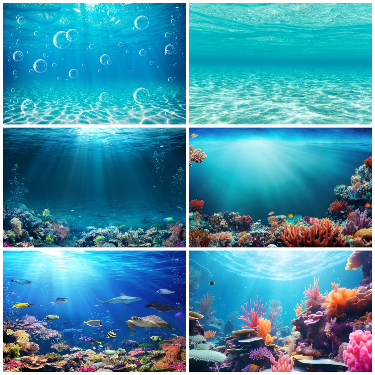 Underwater World Backdrop Seab - Aquarium Fish Of The World のレビューと価格