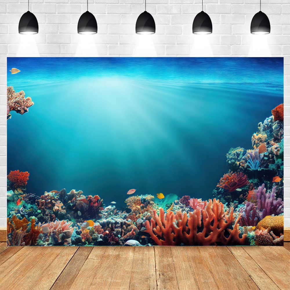Underwater World Backdrop Seab - Aquarium Fish Of The World のレビューと価格