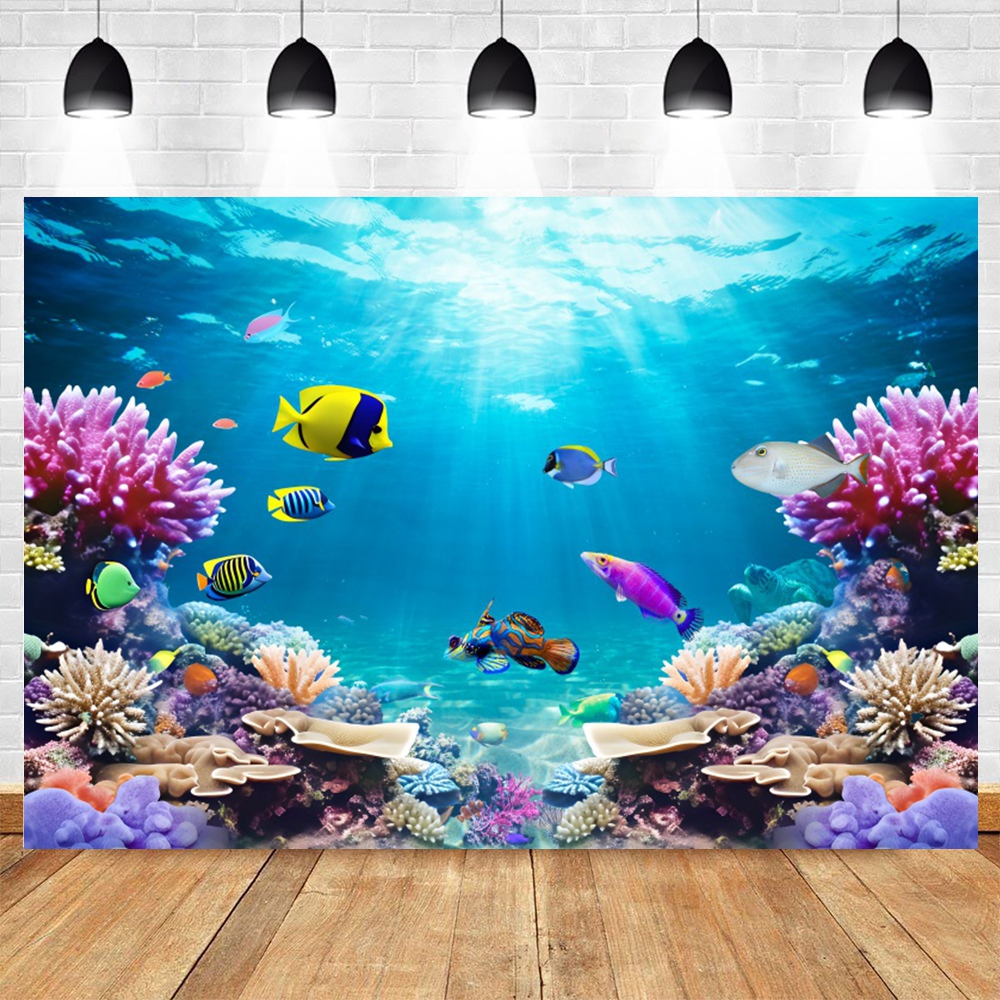 Underwater World Backdrop Seab - Aquarium Fish Of The World のレビューと価格