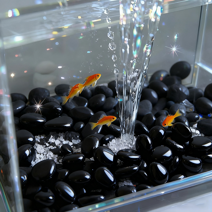 200g Black High Polished Natur - Aquarium Fish House のレビューと価格