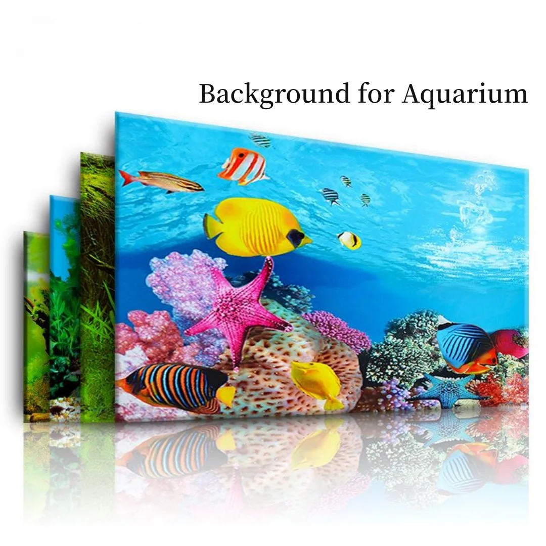 Background Aquarium 3D Sticker - Aquarium Fish Cartoon のレビューと価格