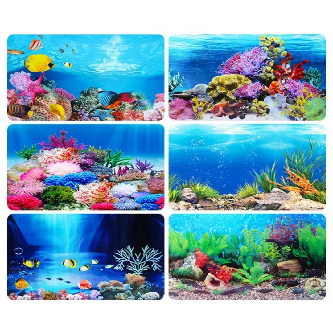 Background Aquarium 3D Sticker - Aquarium Fish Cartoon のレビューと価格