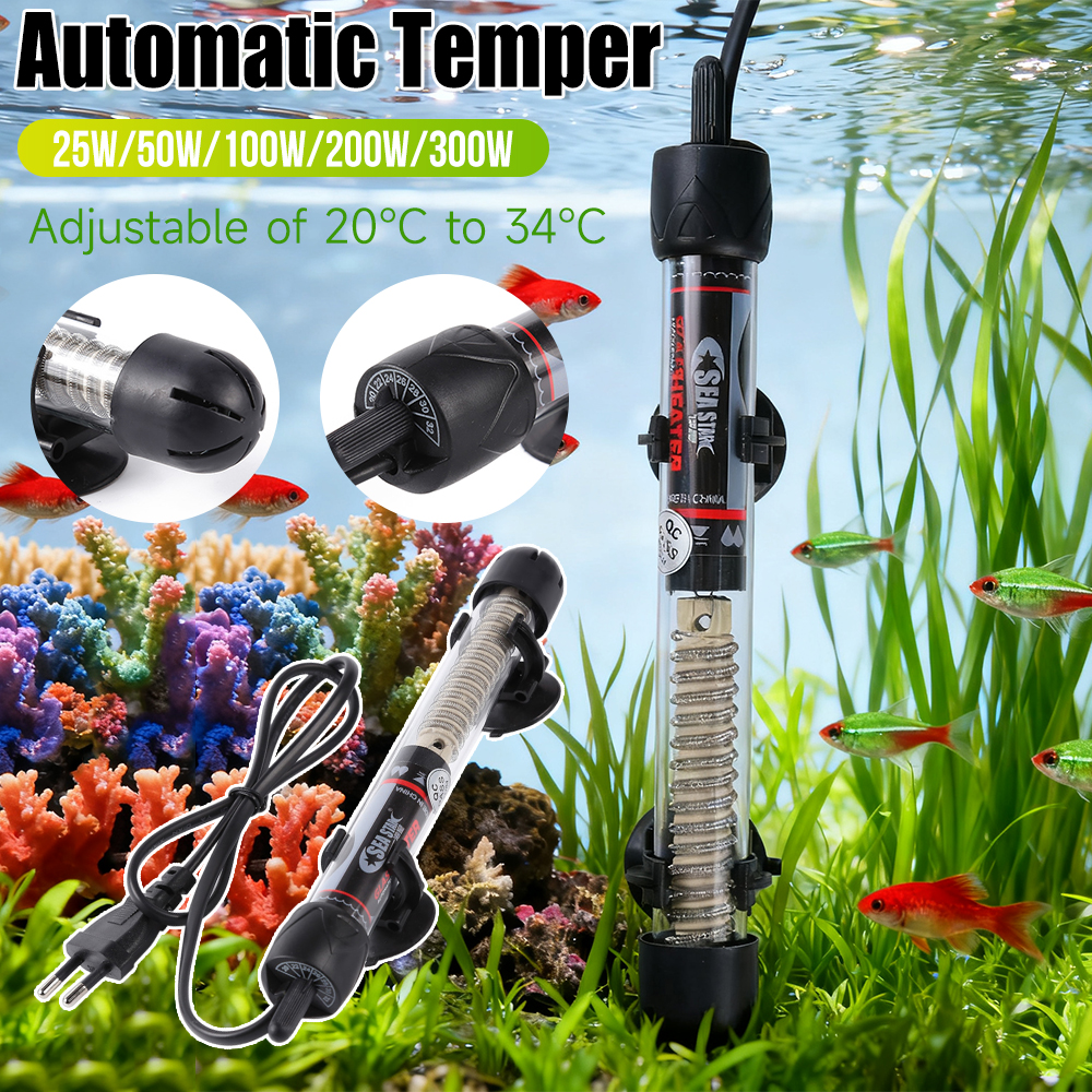 25-300W Fish Tank Heating Rod  - Aquarium Heater Submersible のレビューと価格