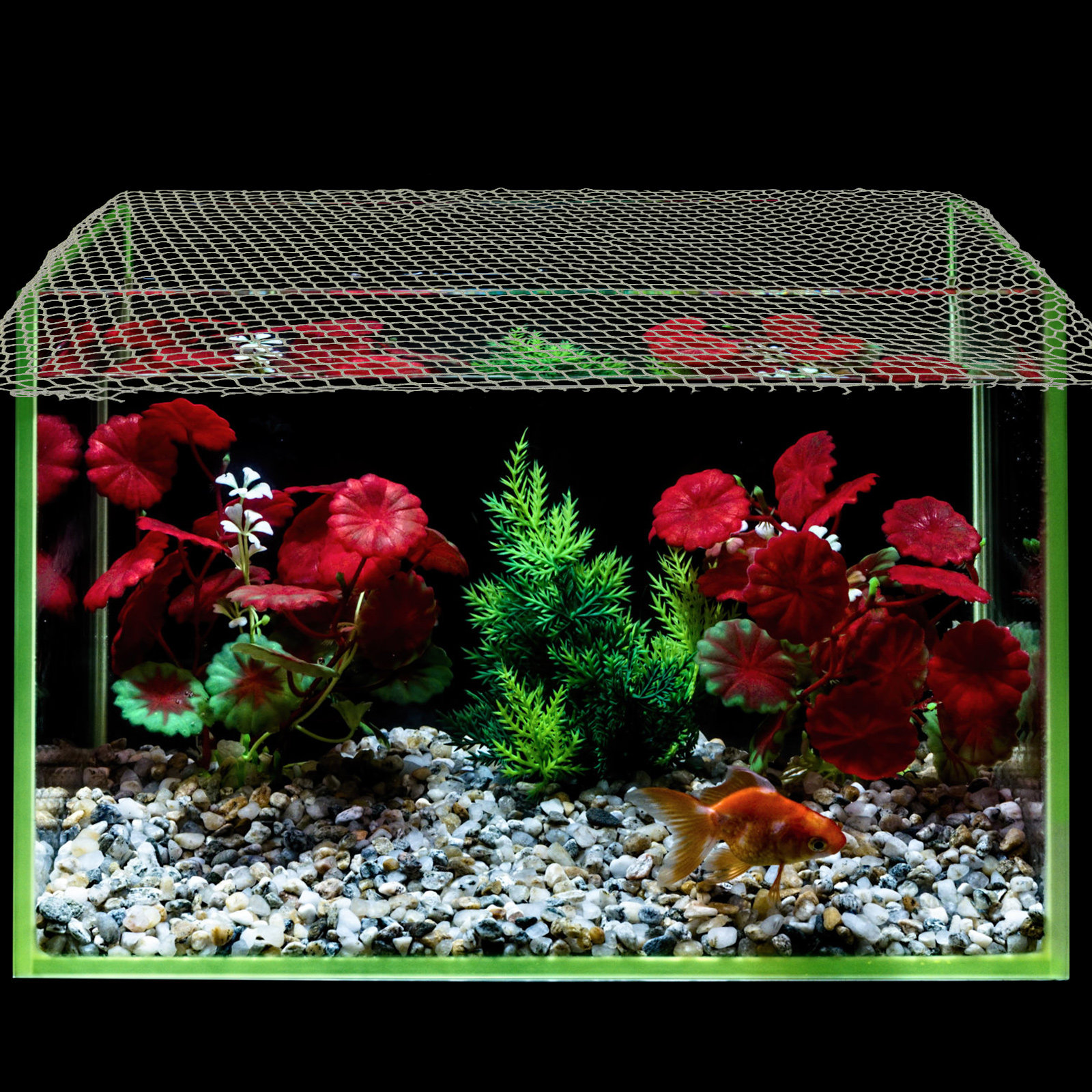 Aquarium Anti-Jumping Mesh Cov - Aquarium Fish Jumping のレビューと価格