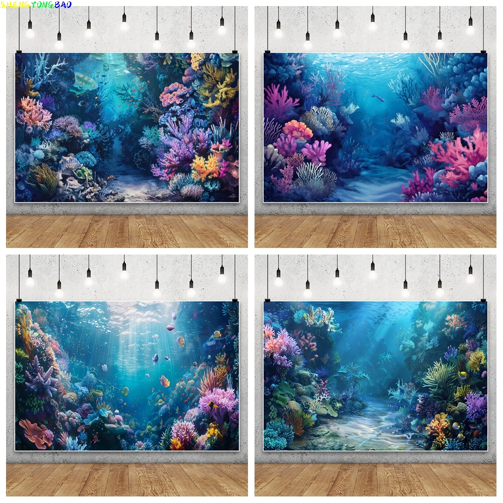 Blue Underwater World Backdrop - Aquarium Fish Of The World のレビューと価格