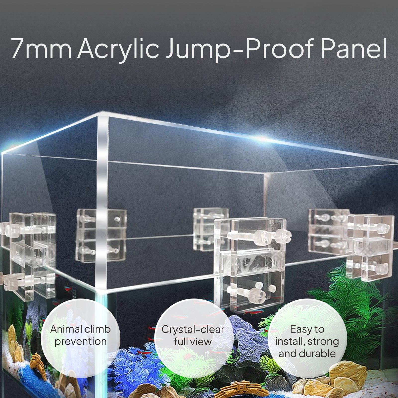Acrylic Aquarium Jump Guard Di - Aquarium Fish Jumping のレビューと価格