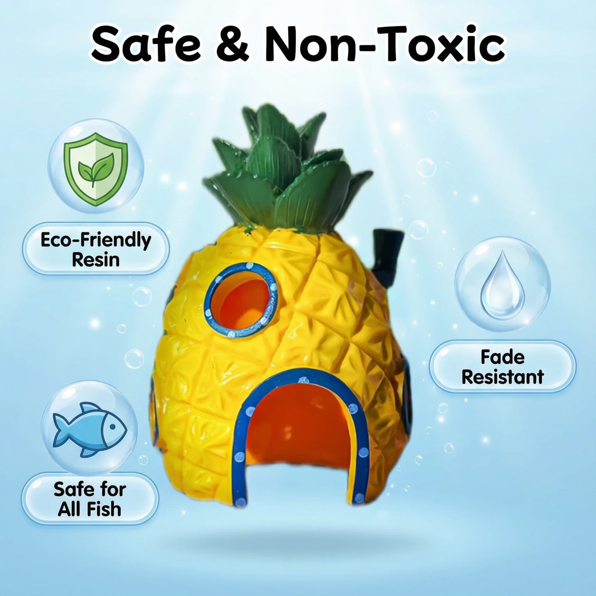 Pineapple House Aquarium Decor - Aquarium Fish Hide のレビューと価格