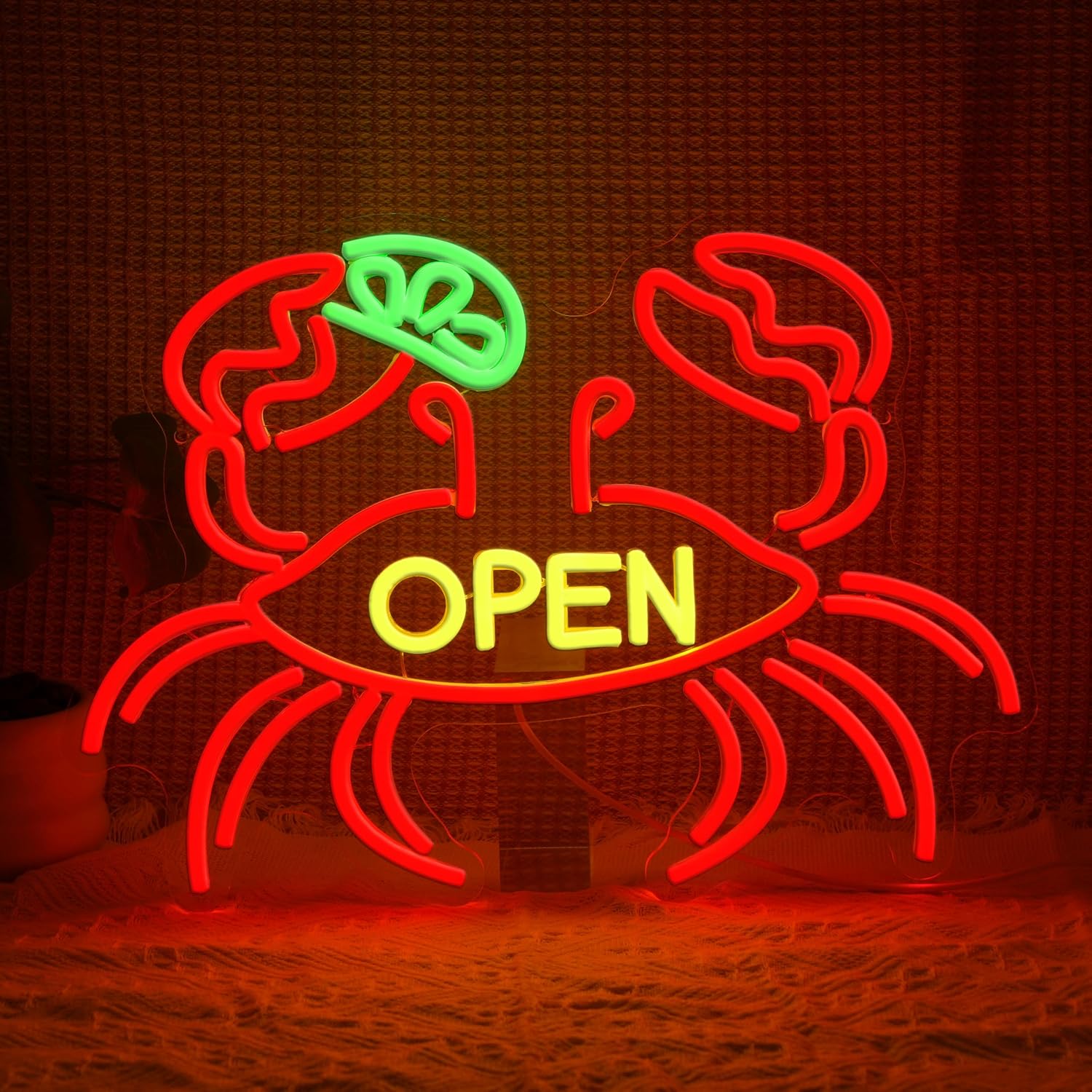 Crab Open Neon Sign USB Powere - Aquarium Fish Market のレビューと価格