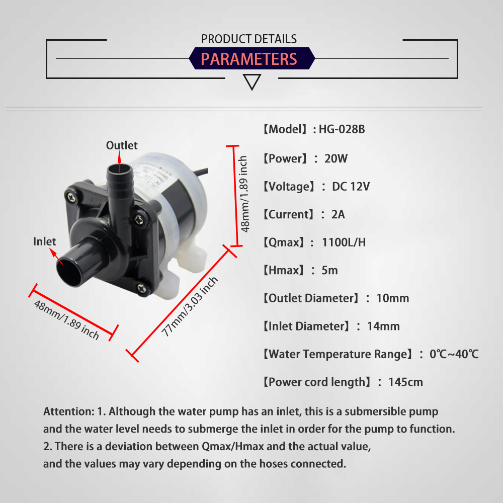 12V DC Brushless Small Submers - Aquarium Fish House のレビューと価格
